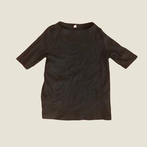 Uniqlo Quarter-Sleeve Dark Green Shirt